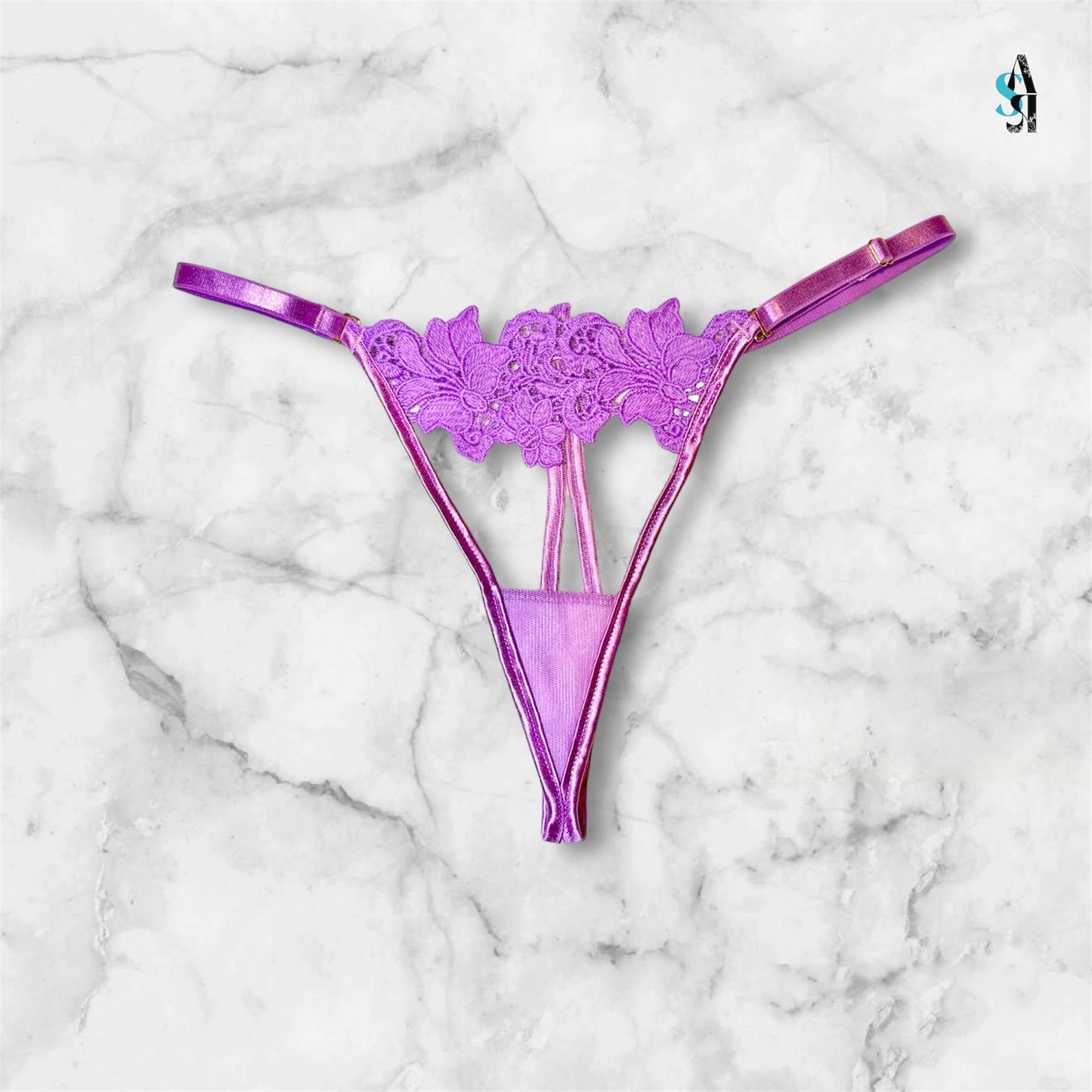 Purple Carnation Lingerie Set