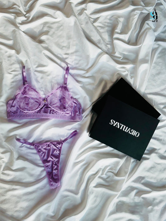 Purple Tulip Lingerie Set